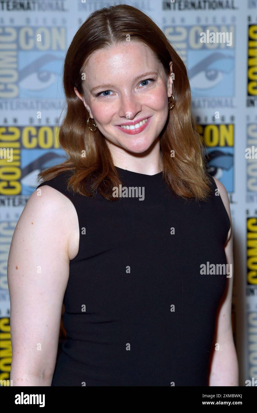 Morfydd Clark beim Photocall zur 2. Staffel der Amazon Prime Videoserie The Lord of the Rings: The Rings of Power / der Herr der Ringe: Die Ringe der Macht auf der San Diego Comic-Con International 2024 im Hilton Bayfront Hotel. San Diego, 26.07.2024 Stockfoto