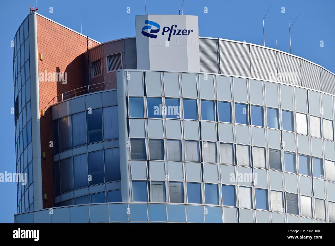 Wien, Österreich. Pfizer Corporation Österreich. Pharmazeutisches Unternehmen in Wien Stockfoto