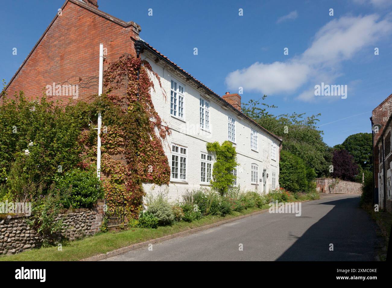 Das Weiße Haus in der Straße, tolles Schnarchen, Norfolk Stockfoto