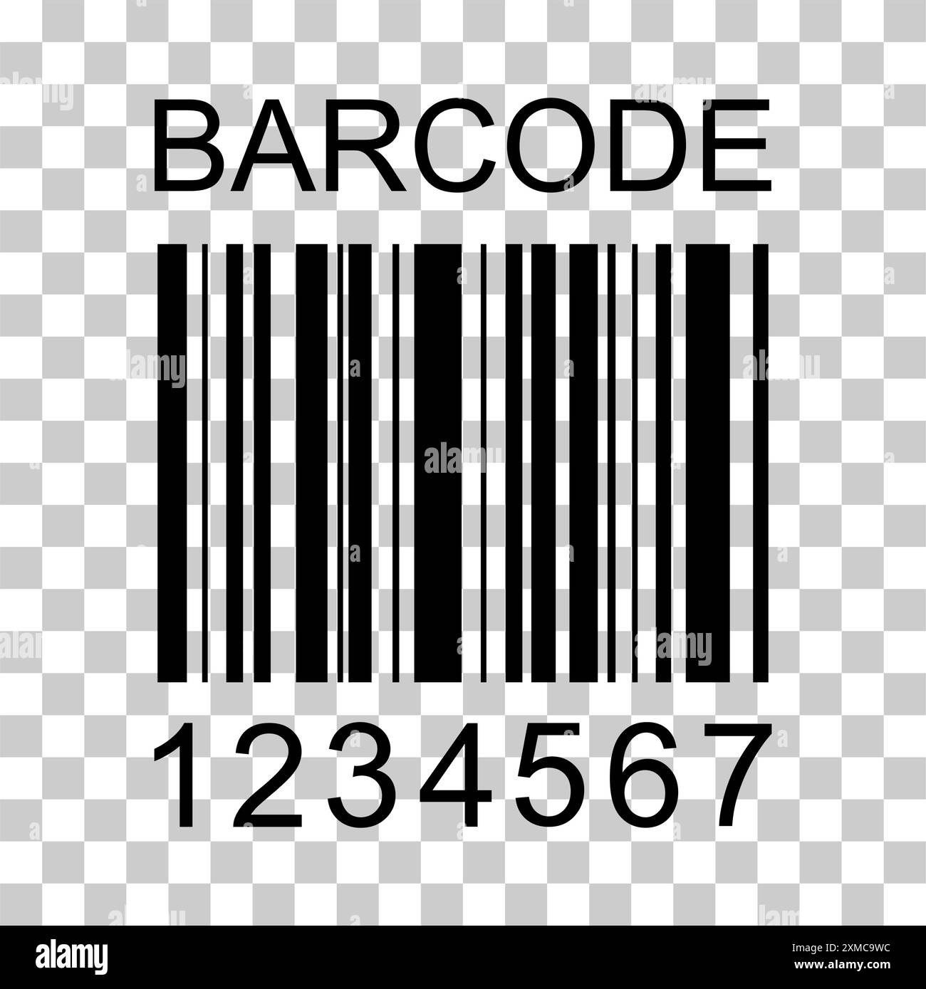 Barcode-Vektorsymbol. Barcode für flaches Web-Design. Isolierte Darstellung. Stock Vektor