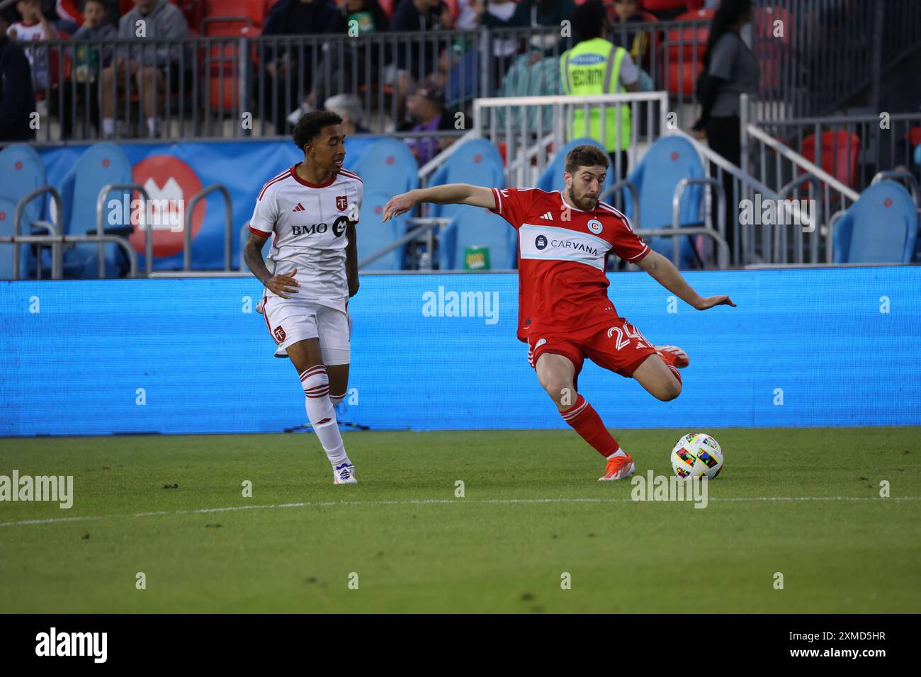 Toronto, ON, Kanada, 15. Juni 2024, J. Dean #24 in Aktion beim Major League Soccer Spiel zwischen Toronto FC und Chicago Fire im BMO Field. Stockfoto