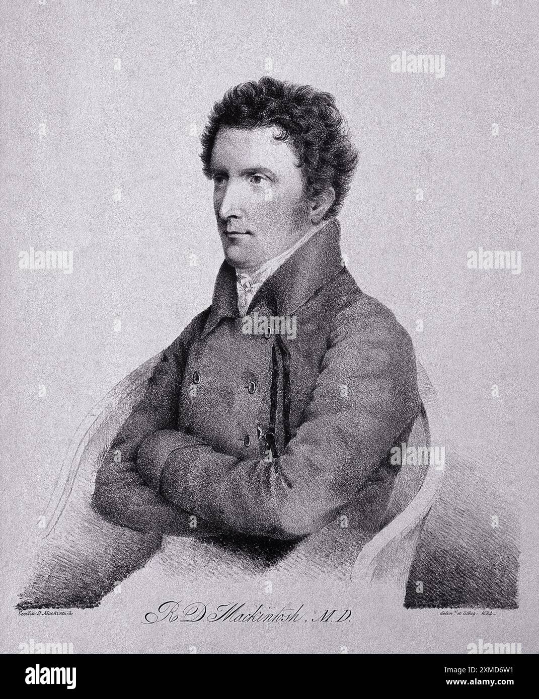 Porträt von Richard Duncan Mackintosh von Cecilia D. Mackintosh aus dem Jahr 1824 Stockfoto