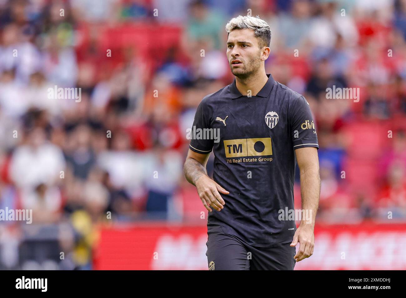 EINDHOVEN, 27.07.2024, Philips Stadium, Fußball, Freundschaftsspiel, Saison 2024/2025, während des Spiels PSV-Valencia CF, Valencia CF Spieler Hugo Duro Credit: Pro Shots/Alamy Live News Stockfoto