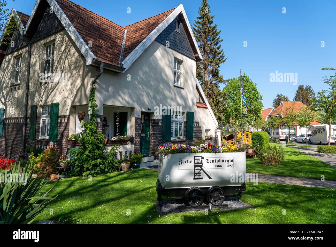 Ehemaliges Grubenbaugut Teutoburgia, Teil der Route des Industriellen Erbes, in Herne, Nordrhein-Westfalen Stockfoto