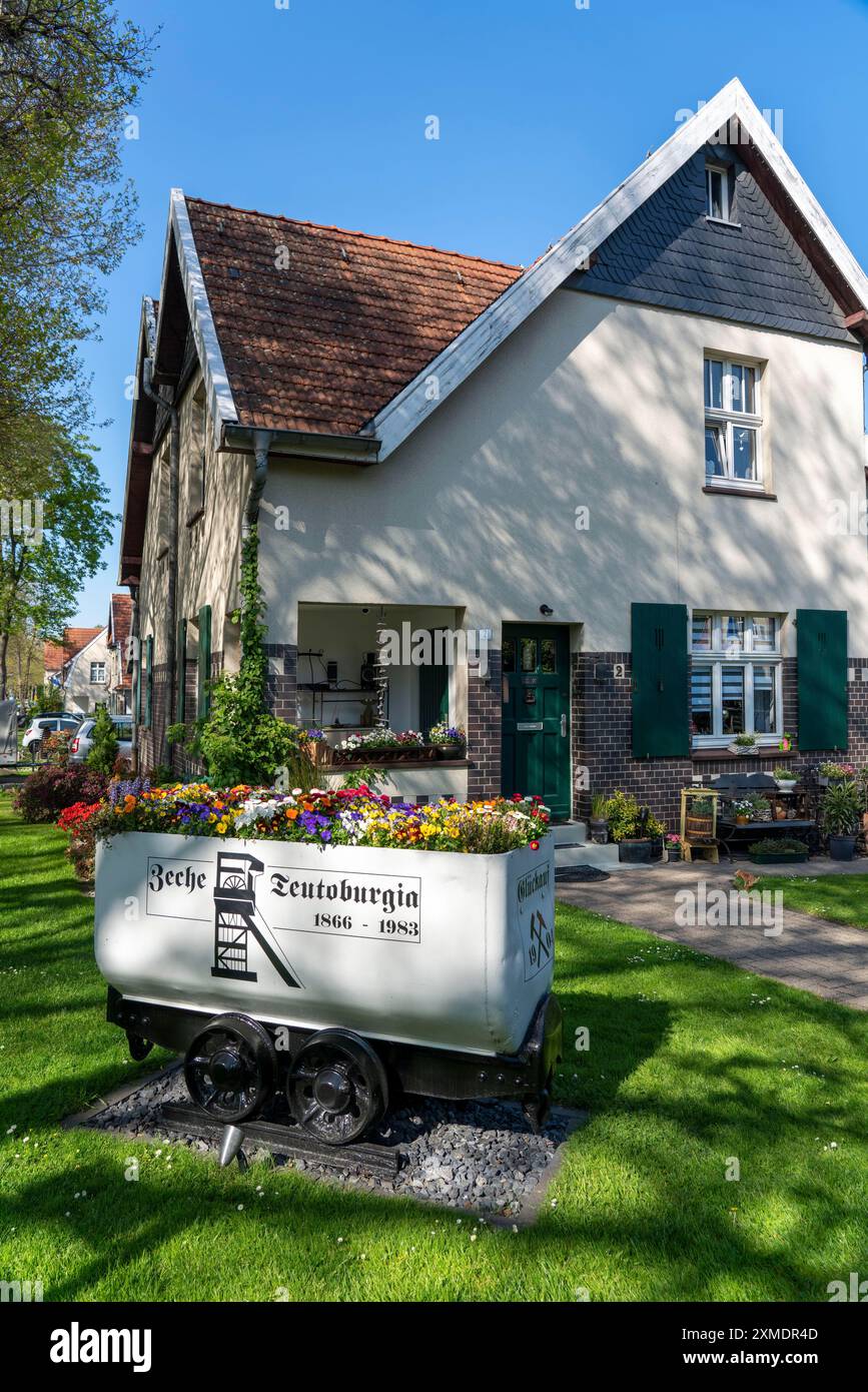 Ehemaliges Grubenbaugut Teutoburgia, Teil der Route des Industriellen Erbes, in Herne, Nordrhein-Westfalen Stockfoto