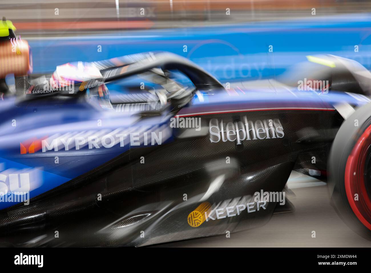 Belgien. Juli 2024. Rennstrecke von Spa-Francorchamps #2 Logan Sargeant USA) Williams Racing GBR) Williams FW46 Mercedes, während des Formel-1-Grand Prix 2024 von Belgien, 14. Runde der Formel-1-Weltmeisterschaft 2024 vom 26. Bis 28. Juli 2024 auf dem Spa-Francorchamps Circuit. (Philippe Nanchino/SPP) Credit: SPP Sport Press Photo. /Alamy Live News Stockfoto