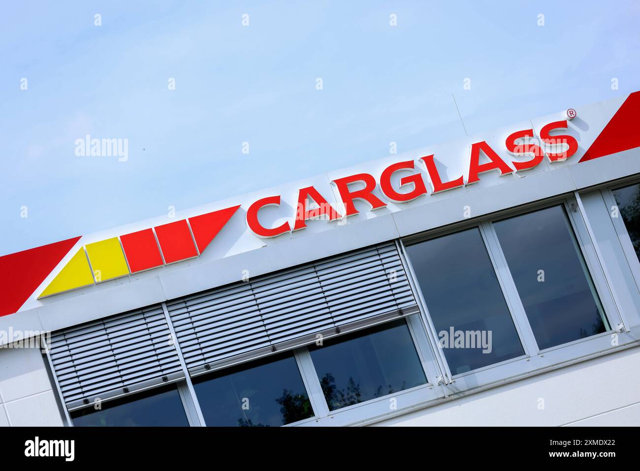 Schriftzug / Logo des Unternehmens Carglass am 26.07.2024 in München. Carglass sind die führenden Autoglasspezialisten in Deutschland. *** Logo der Firma Carglass am 26 07 2024 in München Carglass ist der führende Autoglasspezialist in Deutschland xMSx Stockfoto