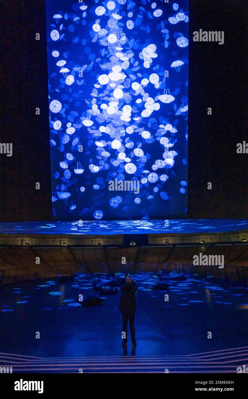 Ausstellung Plante Ozean im Gasometer in Oberhausen stehen die Ozeane der Welt in ihrer fragilen Schönheit im Mittelpunkt der neuen großformatigen Ausstellung Stockfoto
