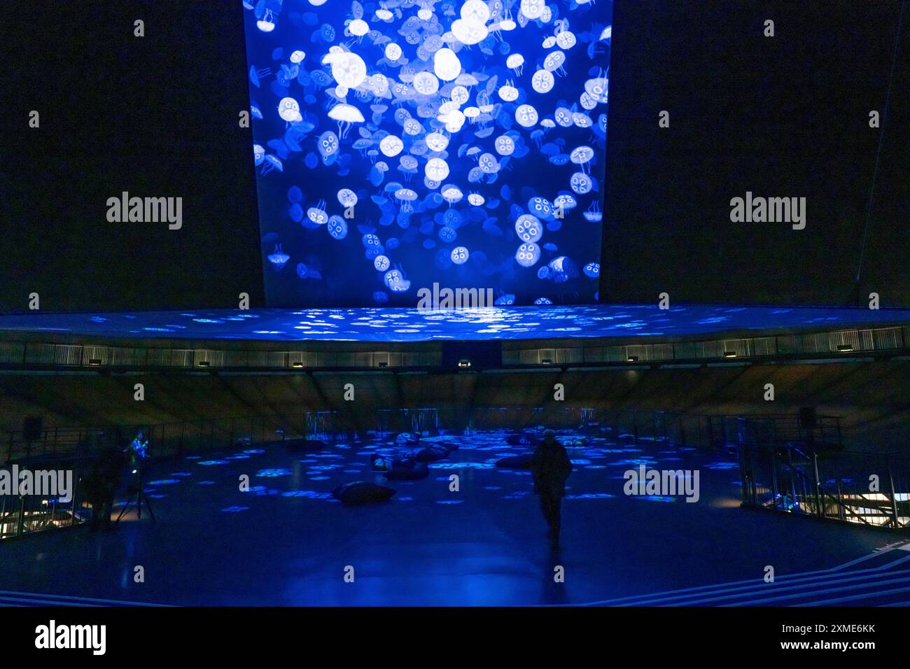 Ausstellung Plante Ozean im Gasometer in Oberhausen stehen die Ozeane der Welt in ihrer fragilen Schönheit im Mittelpunkt der neuen großformatigen Ausstellung Stockfoto