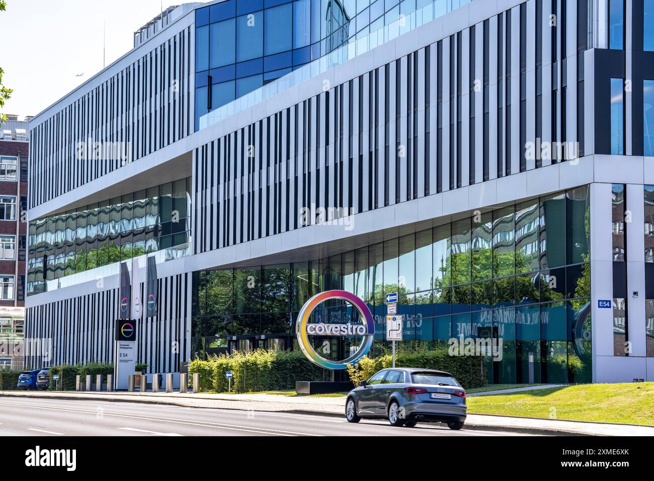 Hauptsitz der Covestro AG in Leverkusen, Chempark, Nordrhein-Westfalen Stockfoto