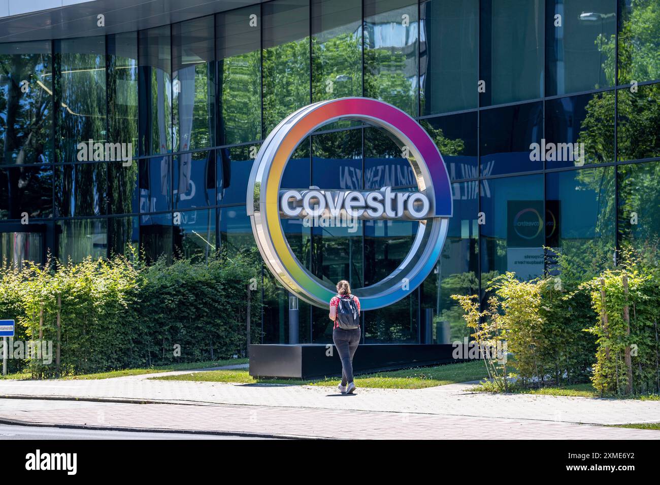 Hauptsitz der Covestro AG in Leverkusen, Chempark, Nordrhein-Westfalen Stockfoto