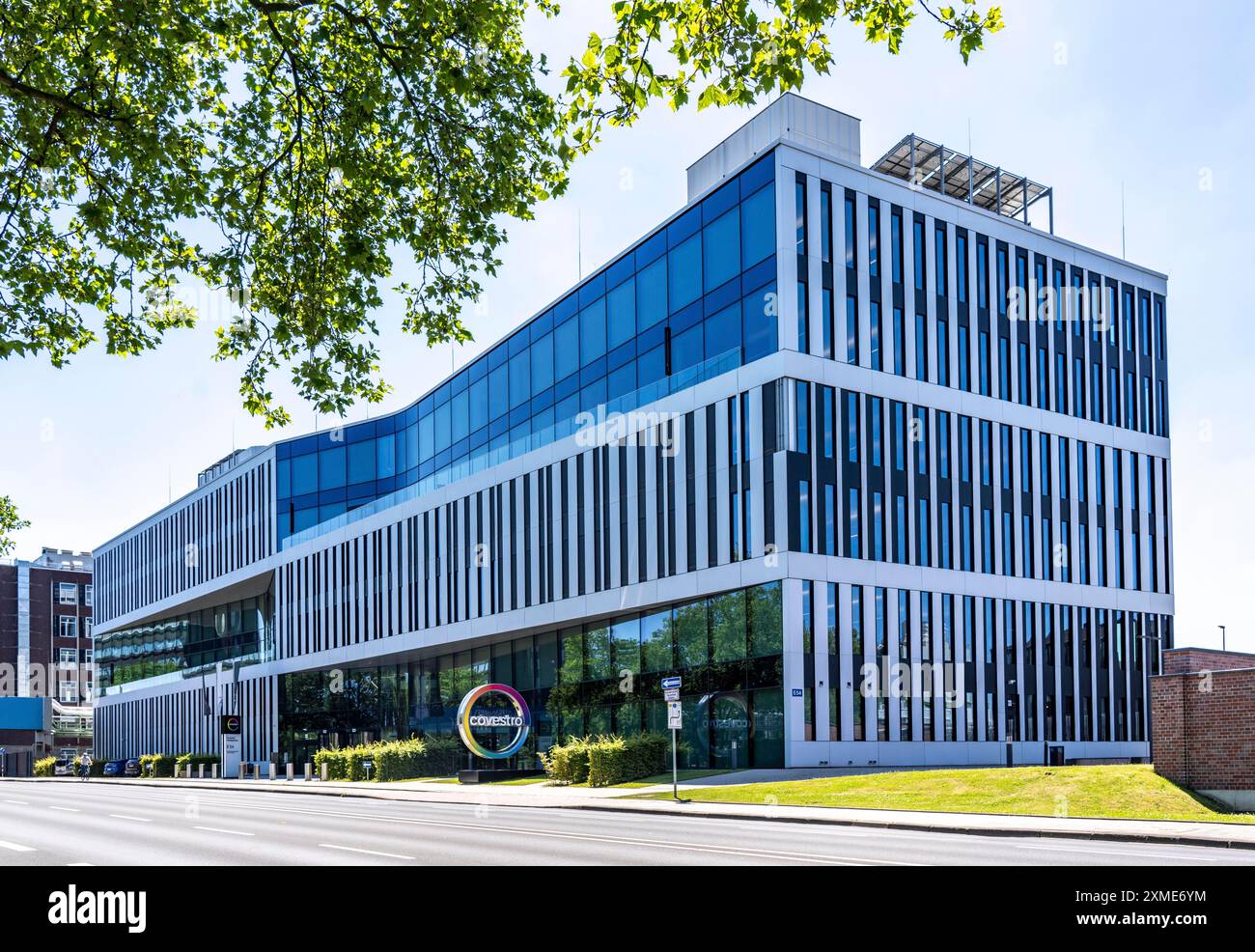 Hauptsitz der Covestro AG in Leverkusen, Chempark, Nordrhein-Westfalen Stockfoto