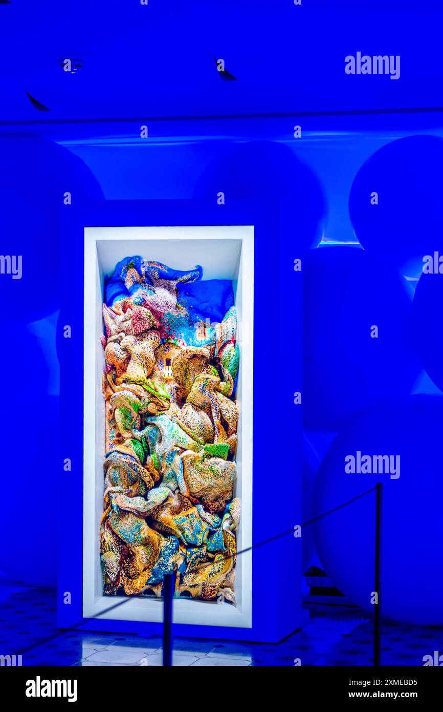 Blue-Zimmer in der Casa Batllo Modernisme von Antoni Gaudi, Altstadt, barcelona, Spanien Stockfoto