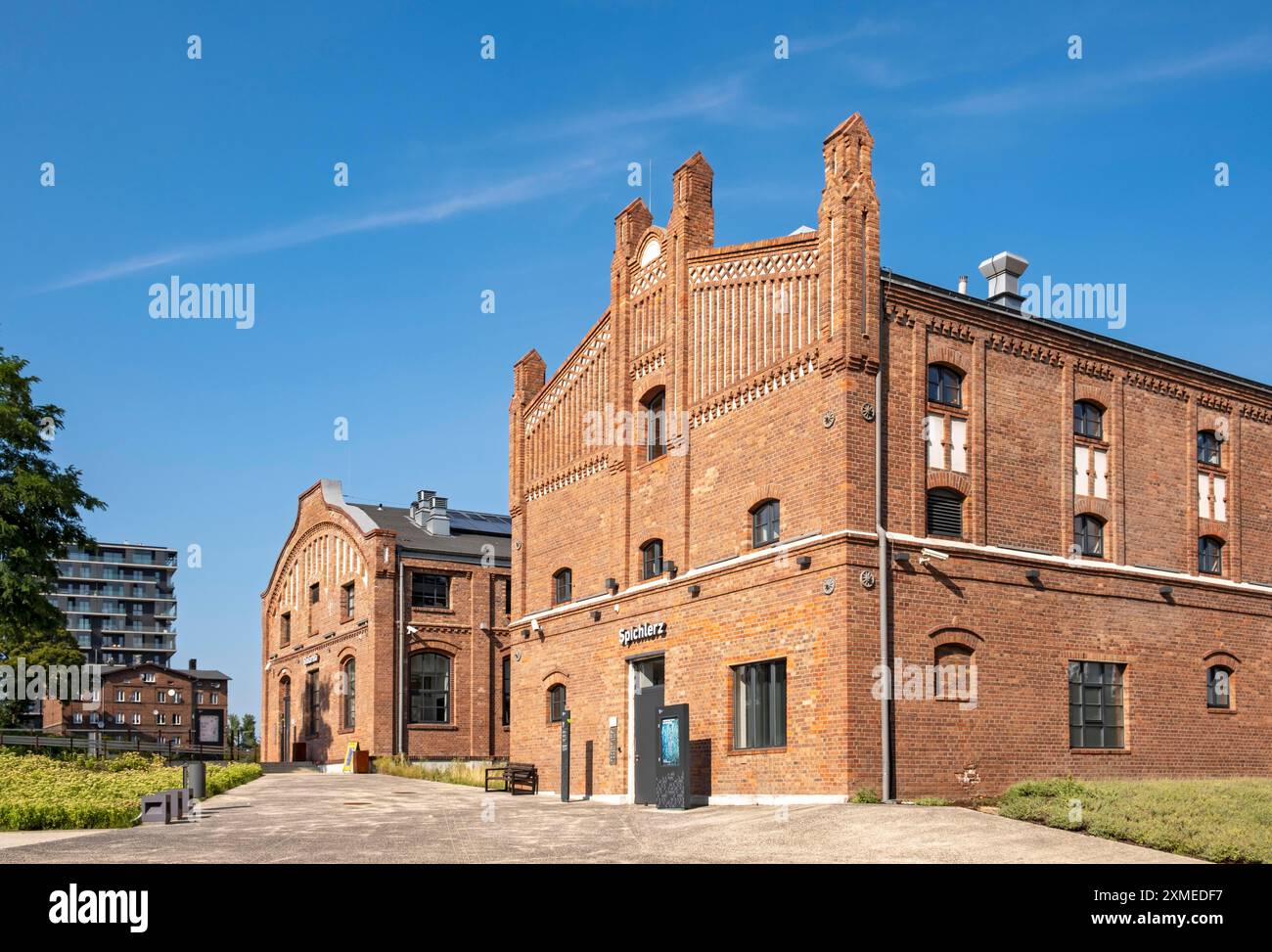 Restaurierte historische Backsteingebäude im Schlesischen Museum in Kattowitz, Polen Stockfoto