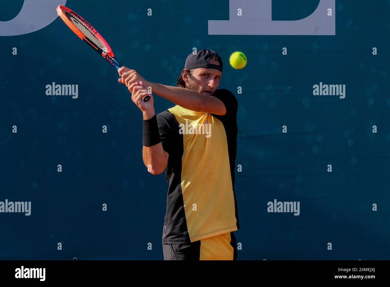 Federico Arnaboldi aus Italien in Aktion beim Tennis-Turnier Internazionali di Verona - ATP Challenger 100 im Sports Club Verona am 27. Juli 2024 in Verona Italien. Stockfoto