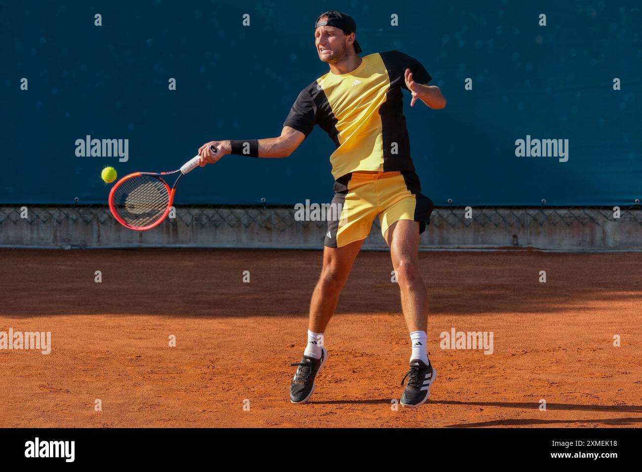 Federico Arnaboldi aus Italien in Aktion beim Tennis-Turnier Internazionali di Verona - ATP Challenger 100 im Sports Club Verona am 27. Juli 2024 in Verona Italien. Stockfoto