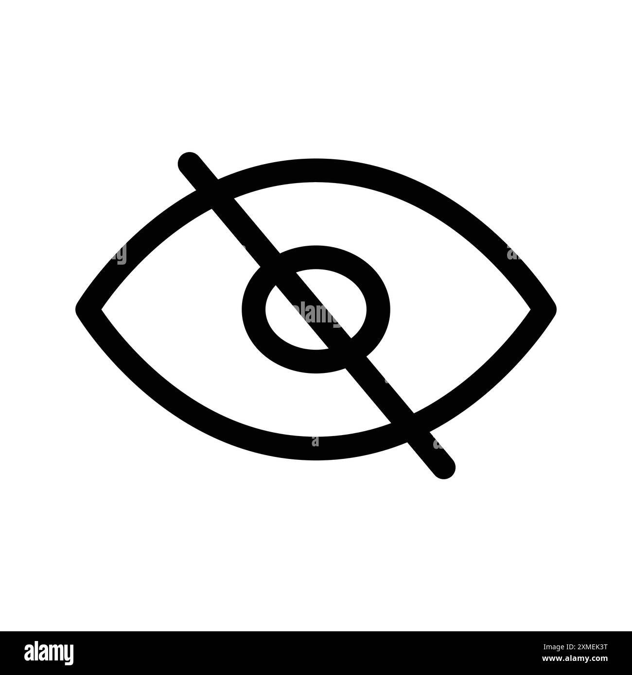 Blenden Sie die Symbolgruppe in Form einer dünnen Linienkontur und eines linearen Vektorzeichens aus Stock Vektor