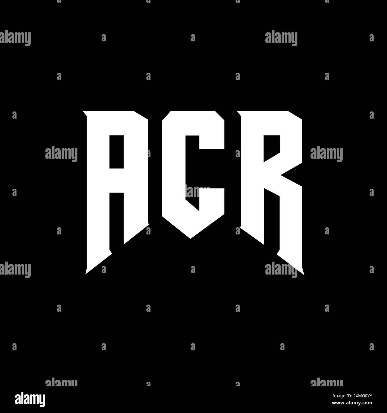 ACR-Letter-Logo für Technologieunternehmen. Schwarz-weiße Farbkombination mit ACR-Logo. ACR-Logo, ACR-Vektor, ACR-Design, ACR-Symbol, ACR-Alph Stock Vektor