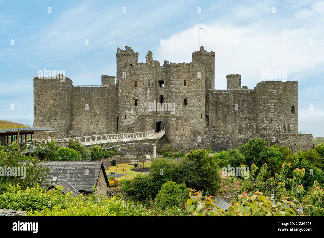 Harlech Castle, Harlech, Gwynedd, Wales Stockfoto