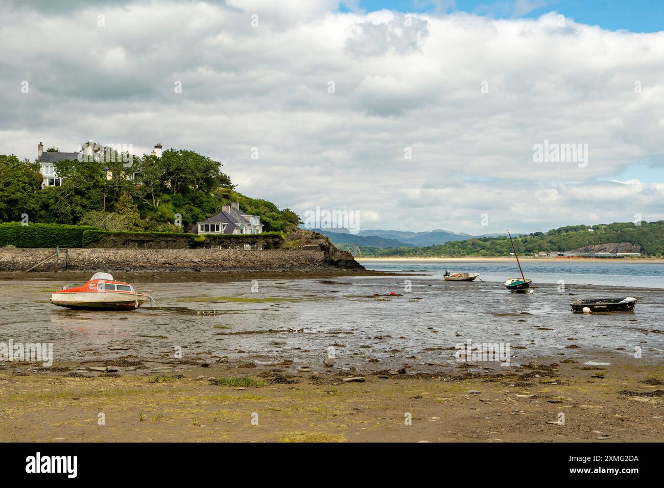 Ebbe in Borth-y-Gest, Gwynedd, Wales Stockfoto