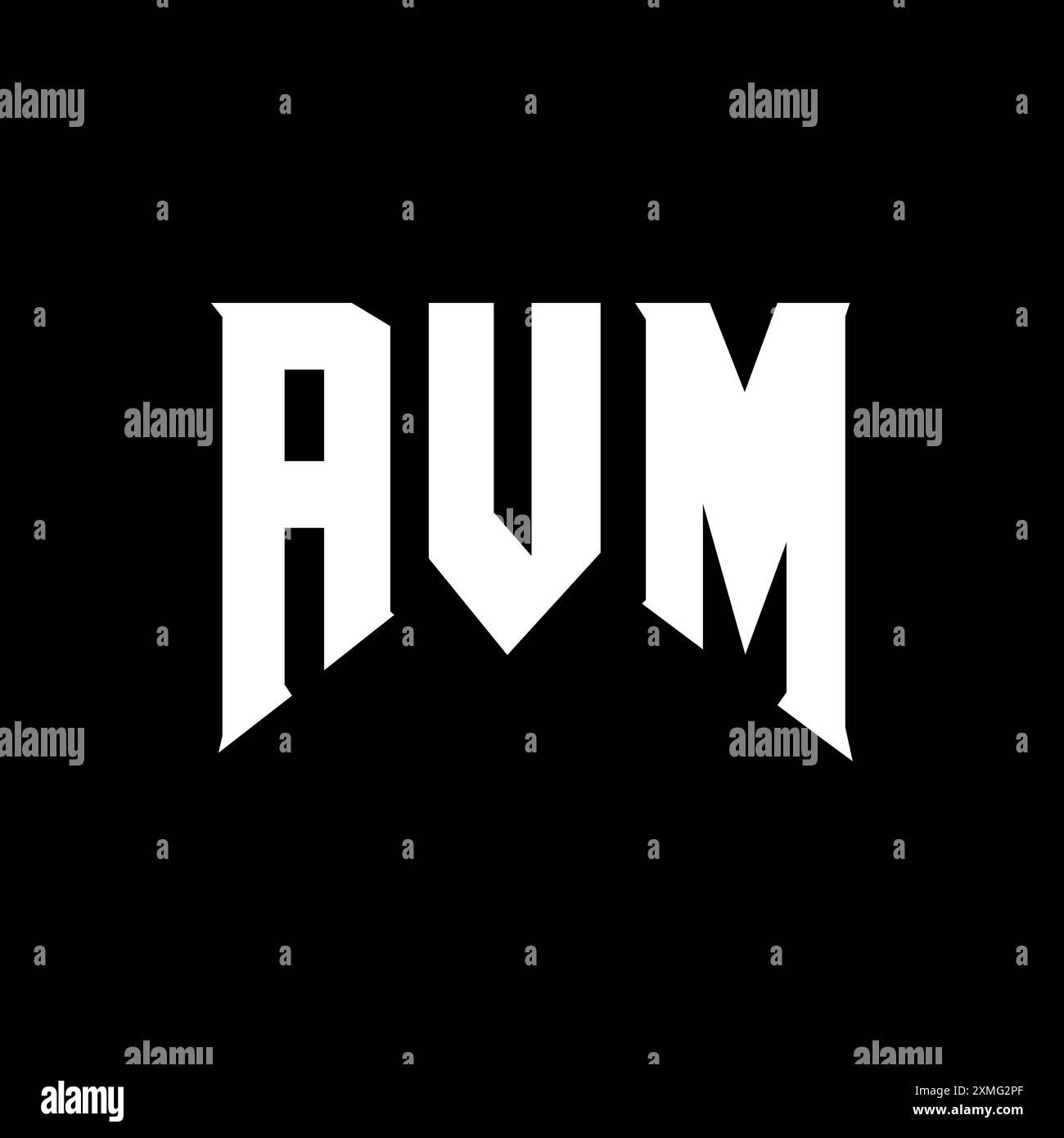 AVM-Letter-Logo für Technologieunternehmen. Schwarz-weiße Farbkombination mit AVM-Logo. AVM-Logo, AVM-Vektor, AVM-Design, AVM-Symbol, AVM-Alph Stock Vektor