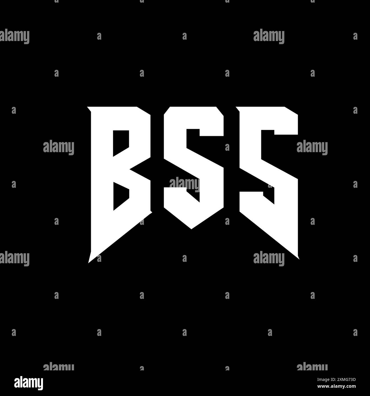 BSS-Letter-Logo für Technologieunternehmen. Schwarz-weiß-Farbkombination mit BSS-Logo. BSS-Logo, BSS-Vektor, BSS-Design, BSS-Symbol, BSS-Alph Stock Vektor