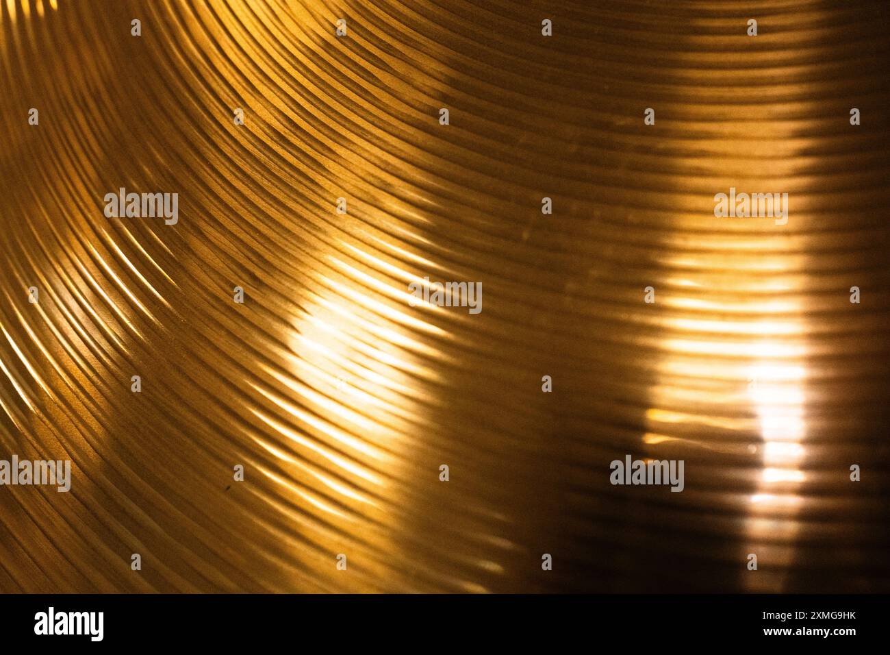 Gold Cymbal Drum Kit Nahaufnahme Stockfoto