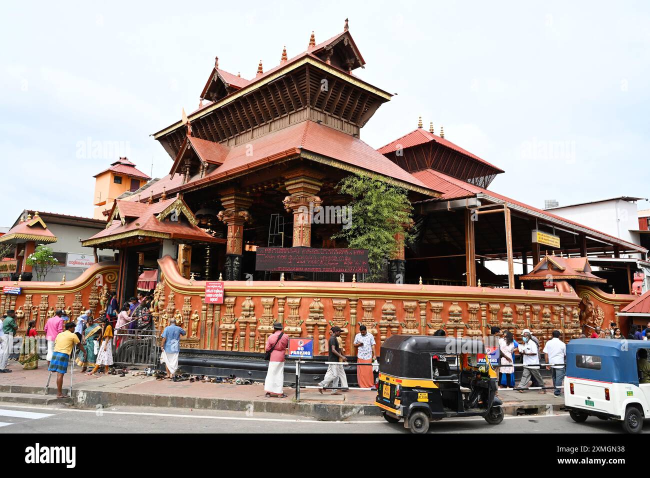 Pazhavangadi Sree Maha Ganapathi Tempel in Thiruvananthapuram, Kerala, Indien Stockfoto