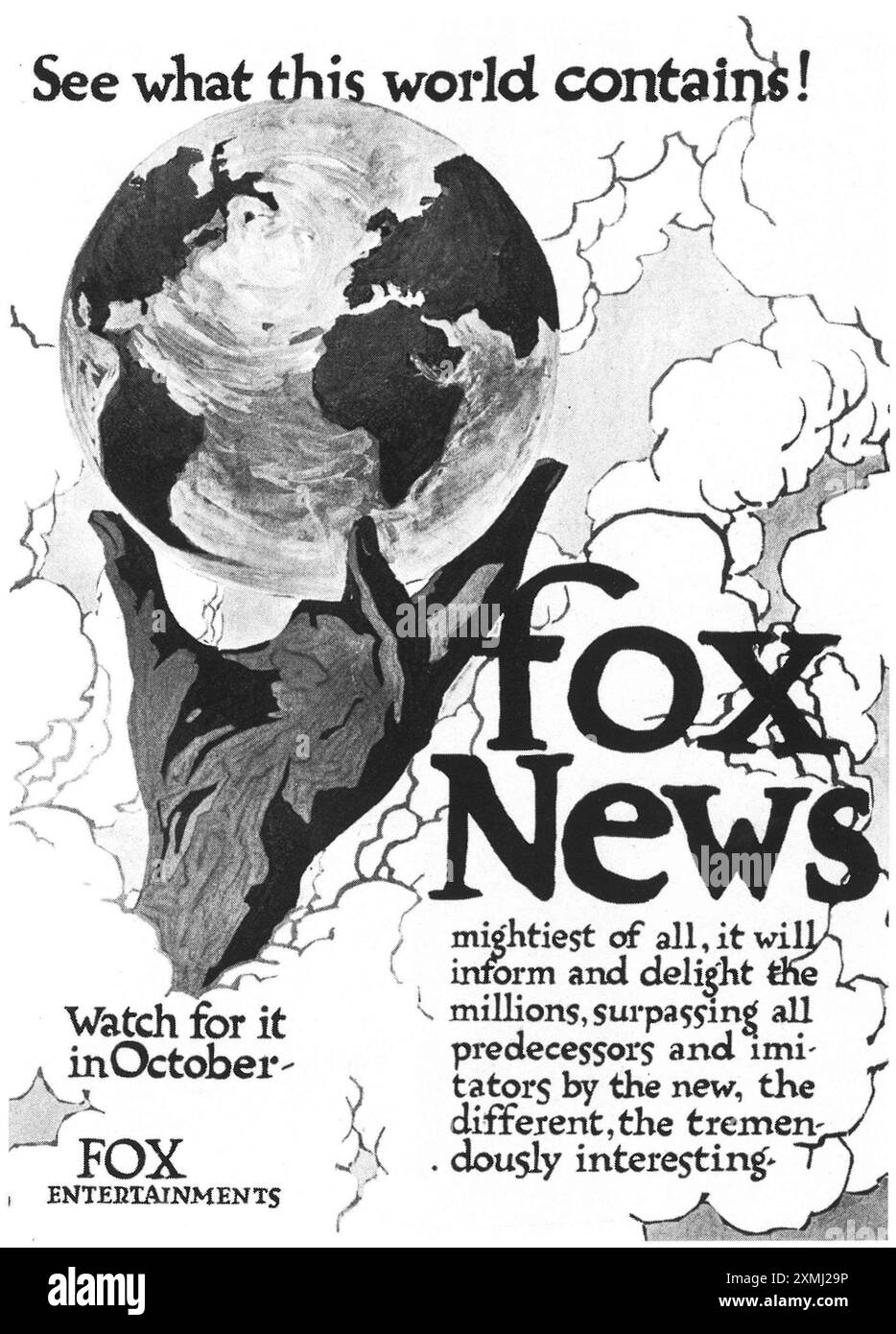 1919 Fox News Ad Stockfoto