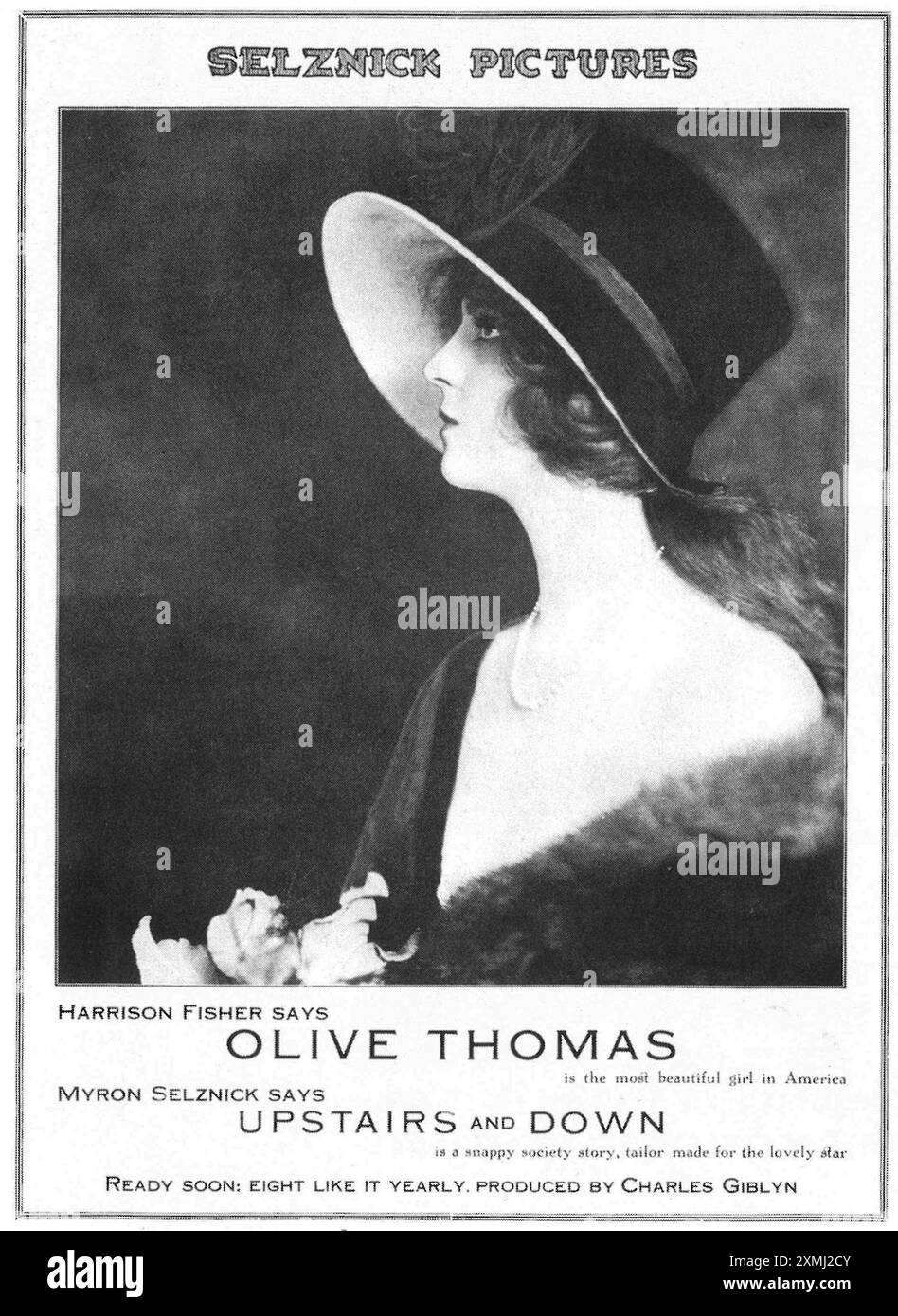 1919 Selznick fotografiert das Stummfilmposter mit Olive Thomas US-amerikanischen Filmschauspielerin Stockfoto