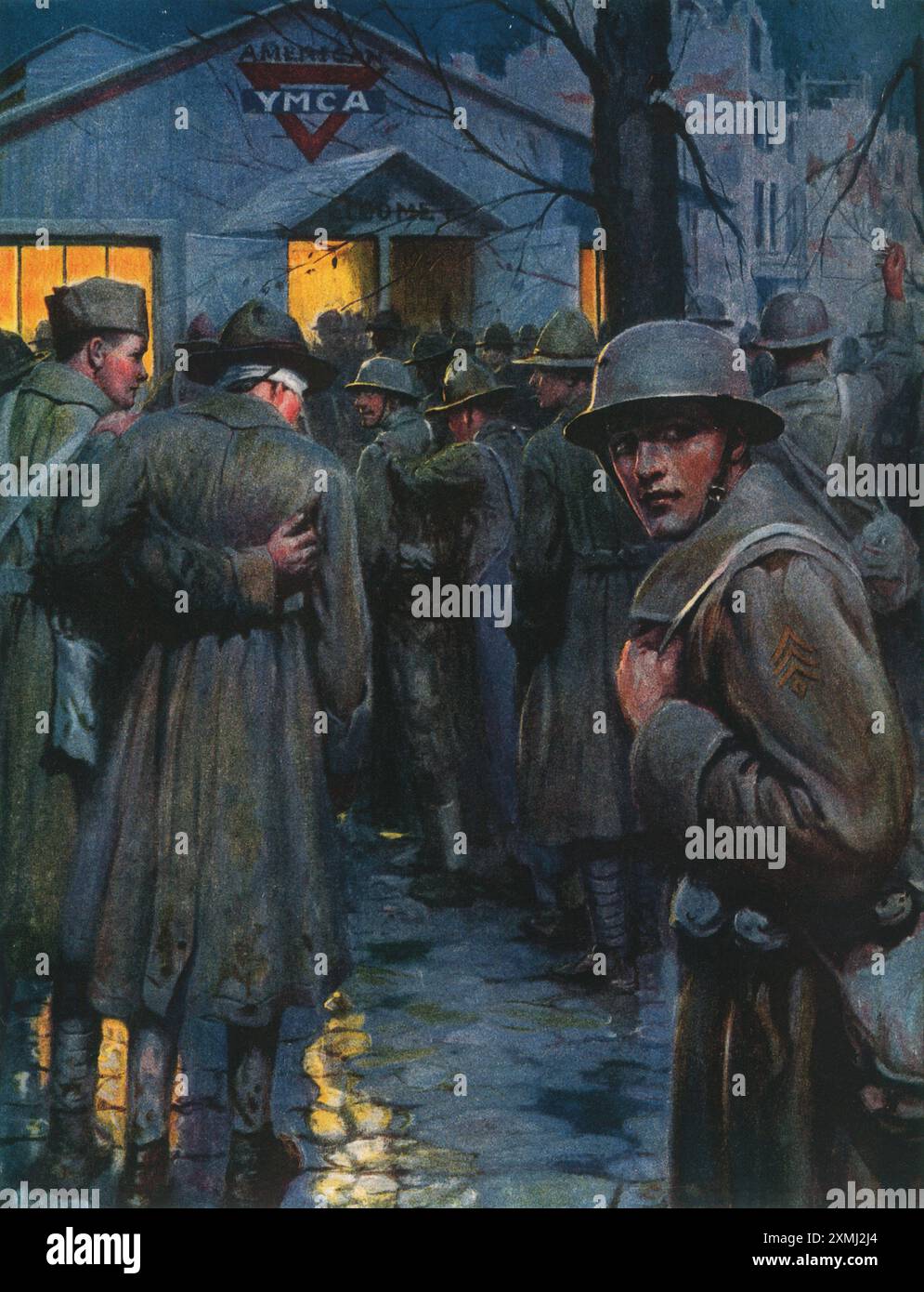 1918 WW1 American YMCA The Young Men's Christian Association Ad - Stockfoto