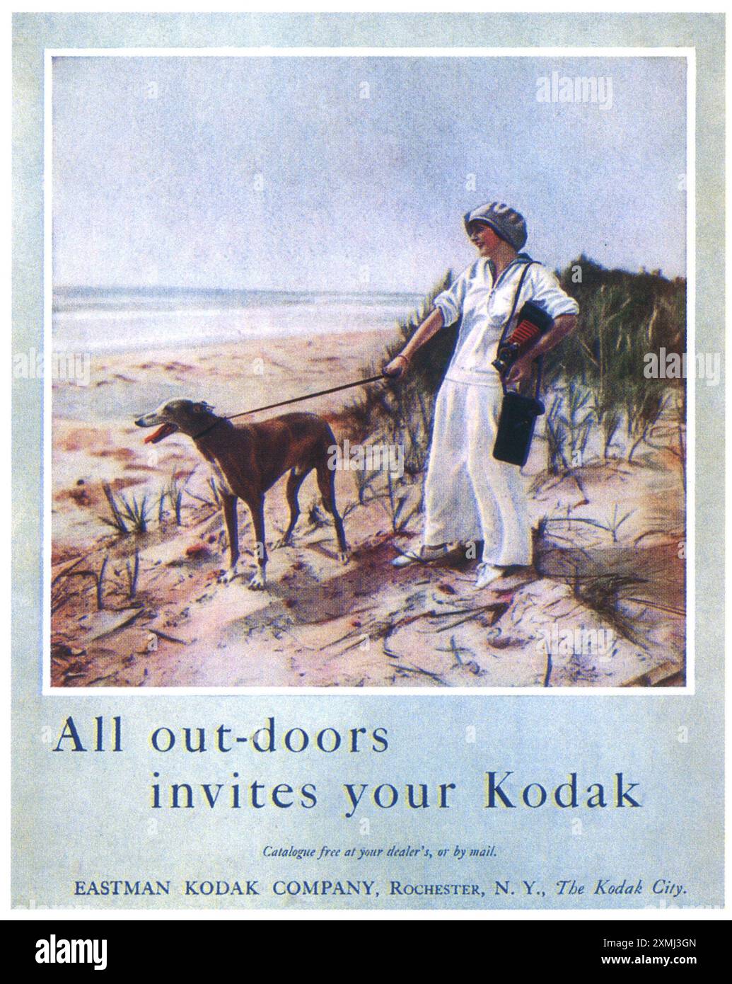 1914 Werbung für Kodak Cameras Stockfoto