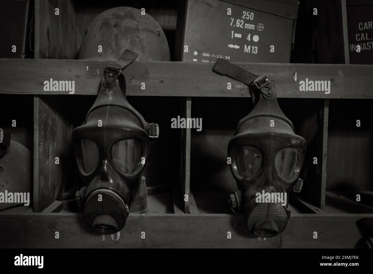 Galerien und Details im antiatomaren Bunker von Mount Soratte, Sant'Oreste, Rom, Italien, Europa Stockfoto