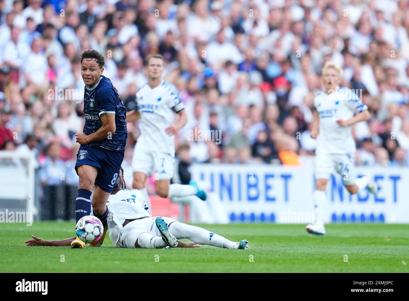 Kopenhagen, Dänemark. Juli 2024. Superliga-Spiel zwischen FC Kopenhagen und AGF in Parken am Sonntag, 28. Juli 2024. (Foto: Claus Bech/Scanpix 2024) Credit: Ritzau/Alamy Live News Stockfoto