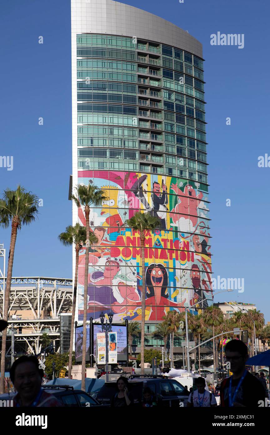 Fox Animation Werbung auf der San Diego Comic-Con International 2024. San Diego, 27.07.2024 *** Fox Animation Werbung auf der San Diego Comic Con International 2024 San Diego, 27 07 2024 Foto:XC.xVanxWagonerx/xFuturexImagex Cosplay_4730 Stockfoto