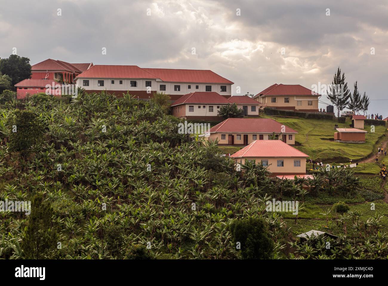 Nyamirima Nursery and Primary School in der Region der Kraterseen in der Nähe von Fort Portal, Uganda Stockfoto