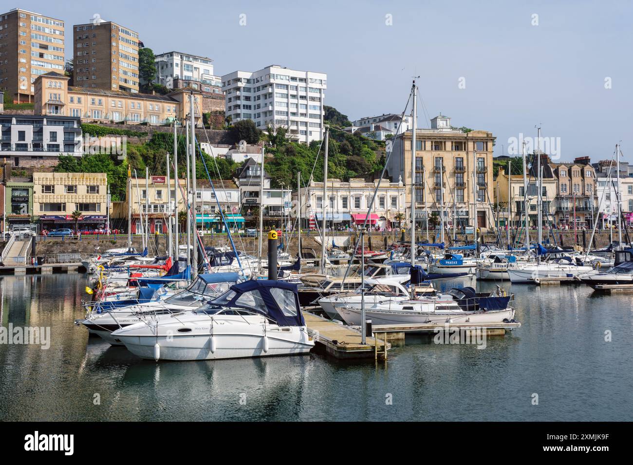 Torquay Harbour und Marina mit Blick auf Victoria Parade, Torbay, Devon Stockfoto
