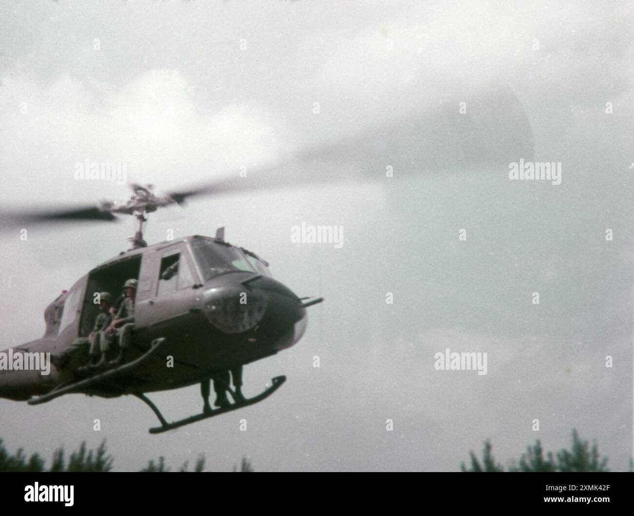 US ARMY / United States Army 75th Ranger Regiment Infanterie School Fort Benning 1968 - Bell UH-1C Huey - Vietnam Ära Stockfoto