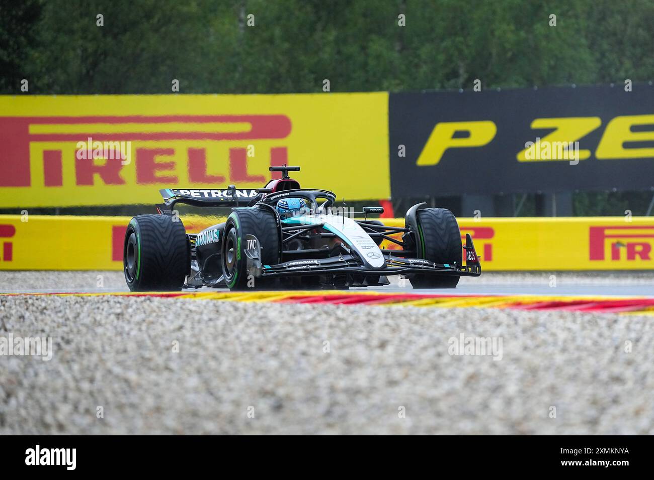 27.07.2024, Circuit de Spa-Francorchamps, Spa-Francorchhamps, Formel 1 Rolex Grand Prix von Belgien 2024 , im Bild George Russell (GBR), Mercedes-AMG Petronas Formel 1 Team Credit: Alessio de Marco/Alamy Live News Stockfoto