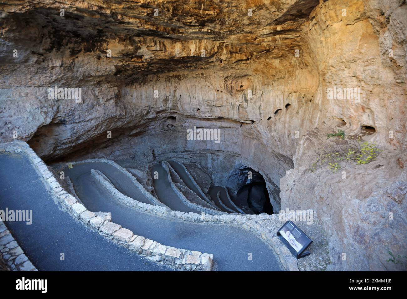 Gehen Sie hinunter zur Höhle - Carlsbad Caverns National Park, New Mexico Stockfoto