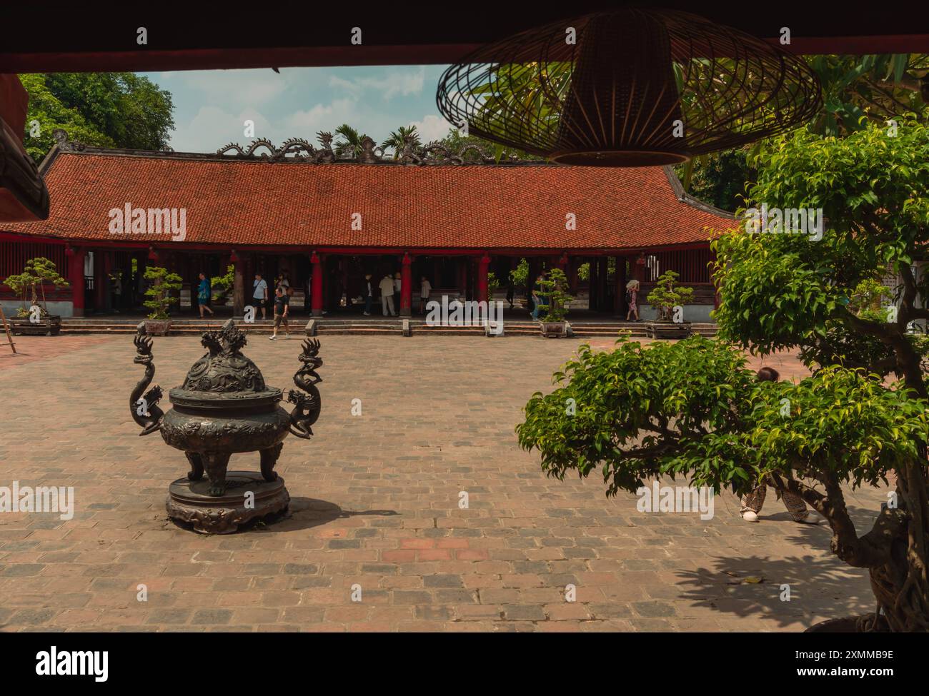 Kultur Reise Vietnam Attraktionen in Hanoi Landschaft im Tempel der Literatur in Hanoi Vietnam Stockfoto