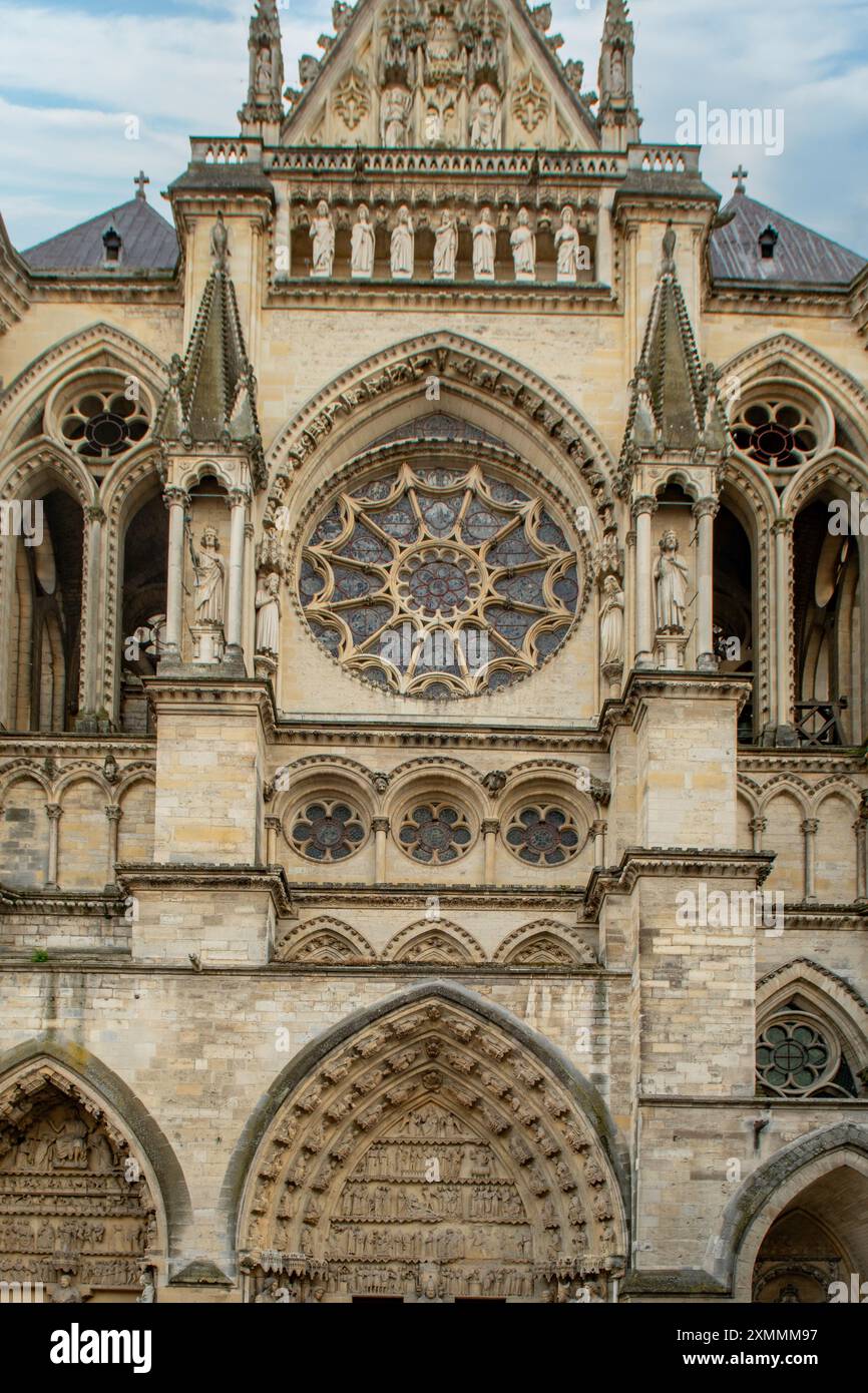 Cathedrale Notre-Dame de Reims, Reims, Champagne, Frankreich Stockfoto