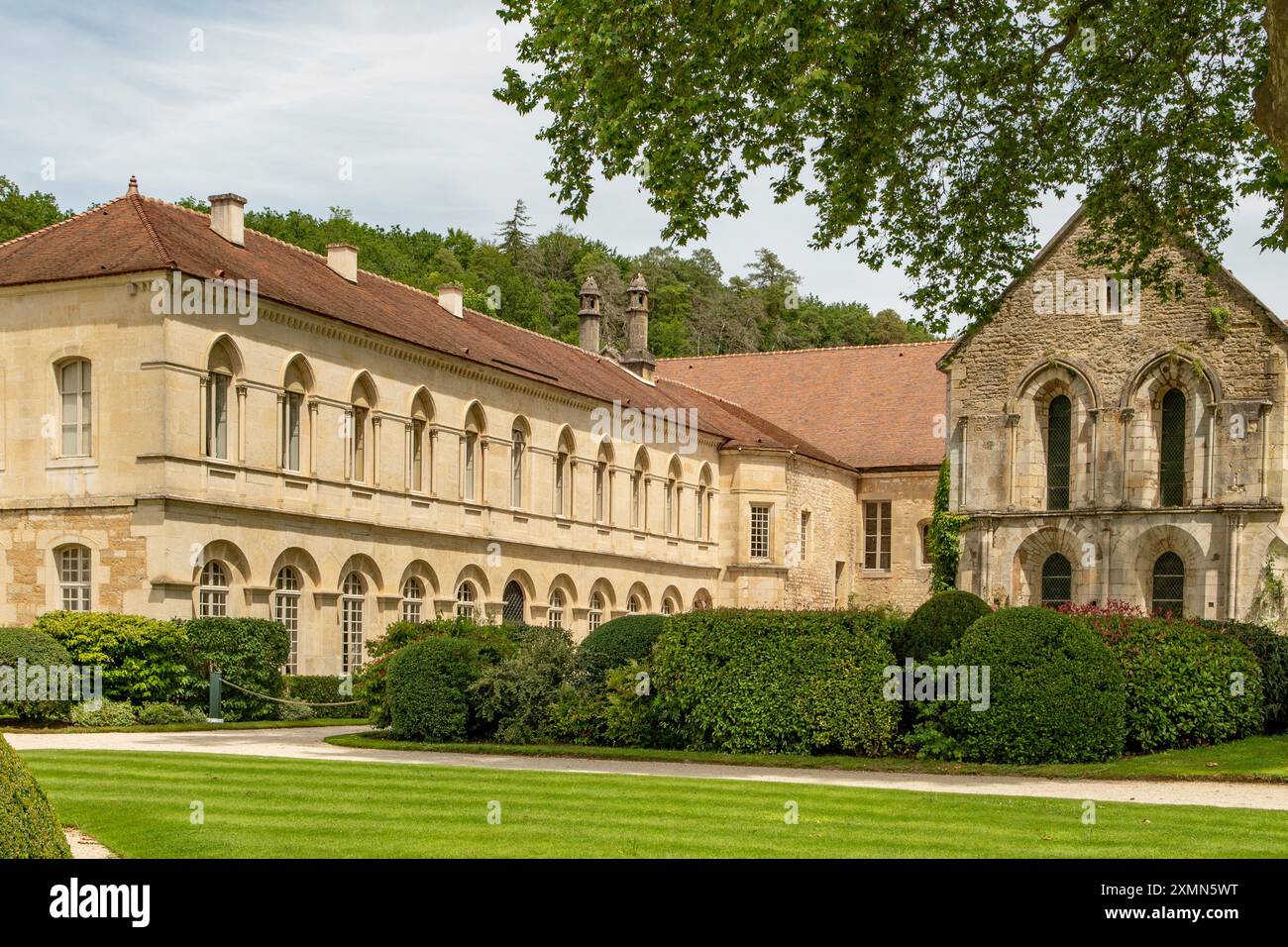 Fontenay Abbey, Fontenay, Bourgogne, Frankreich Stockfoto