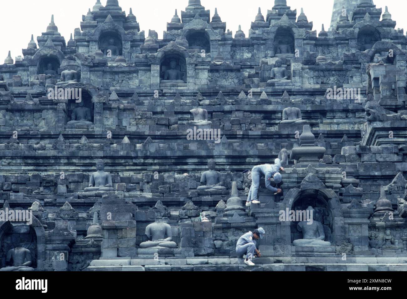 Borobudur Hindu Monument, Java, Indonesien. Stockfoto
