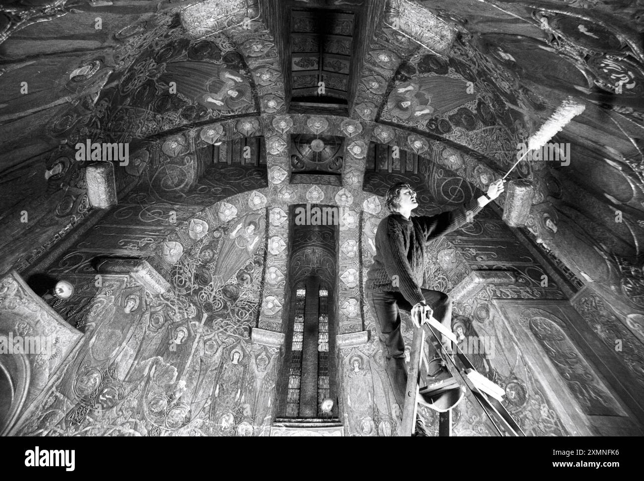 Watts Cemetery Chapel Decke , Compton , Surrey 21 Januar 1996 Bild von Roger Bamber Stockfoto