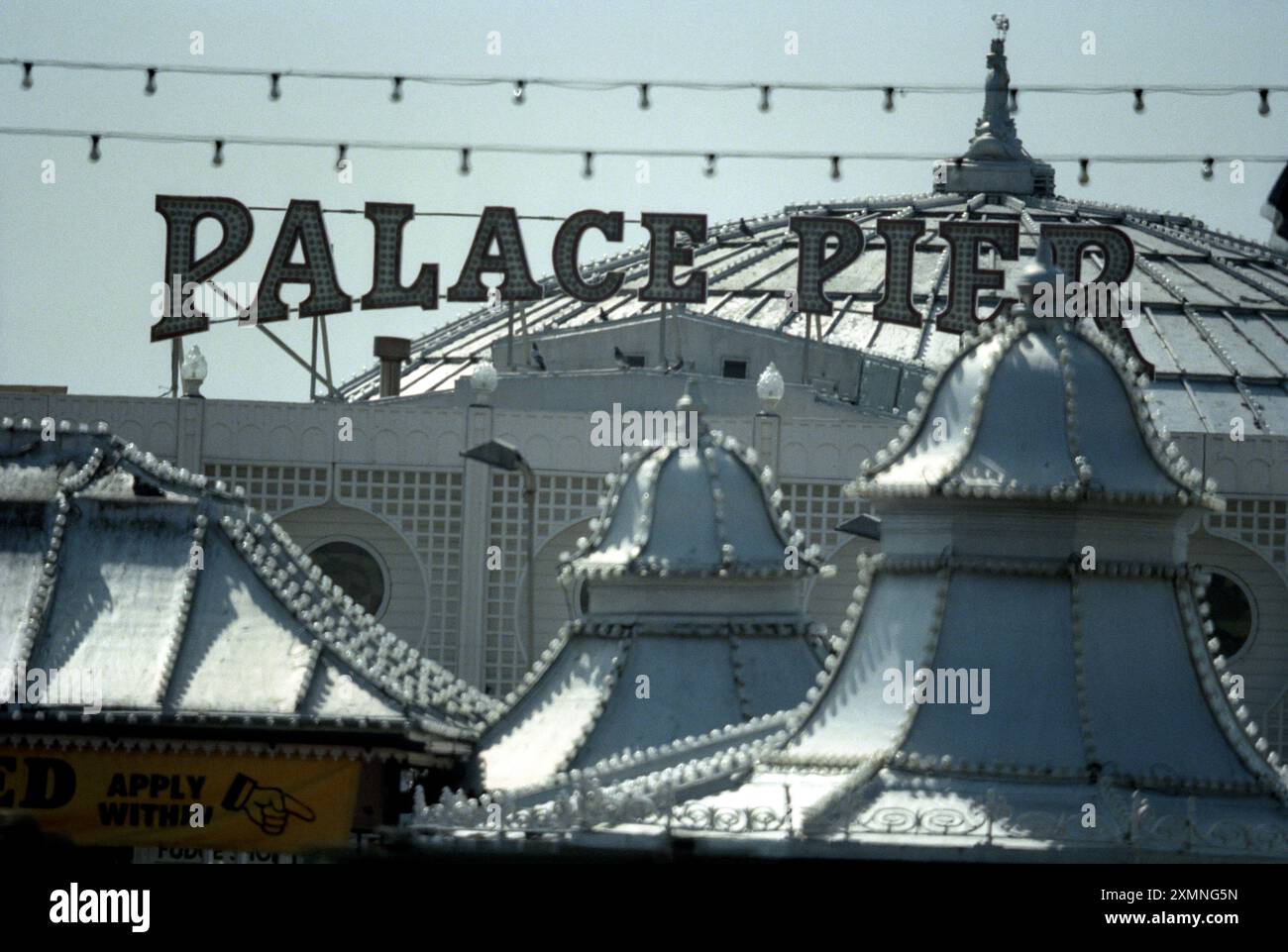 Brightons berühmter Palace Pier 19. August 1998 Bild von Roger Bamber Stockfoto