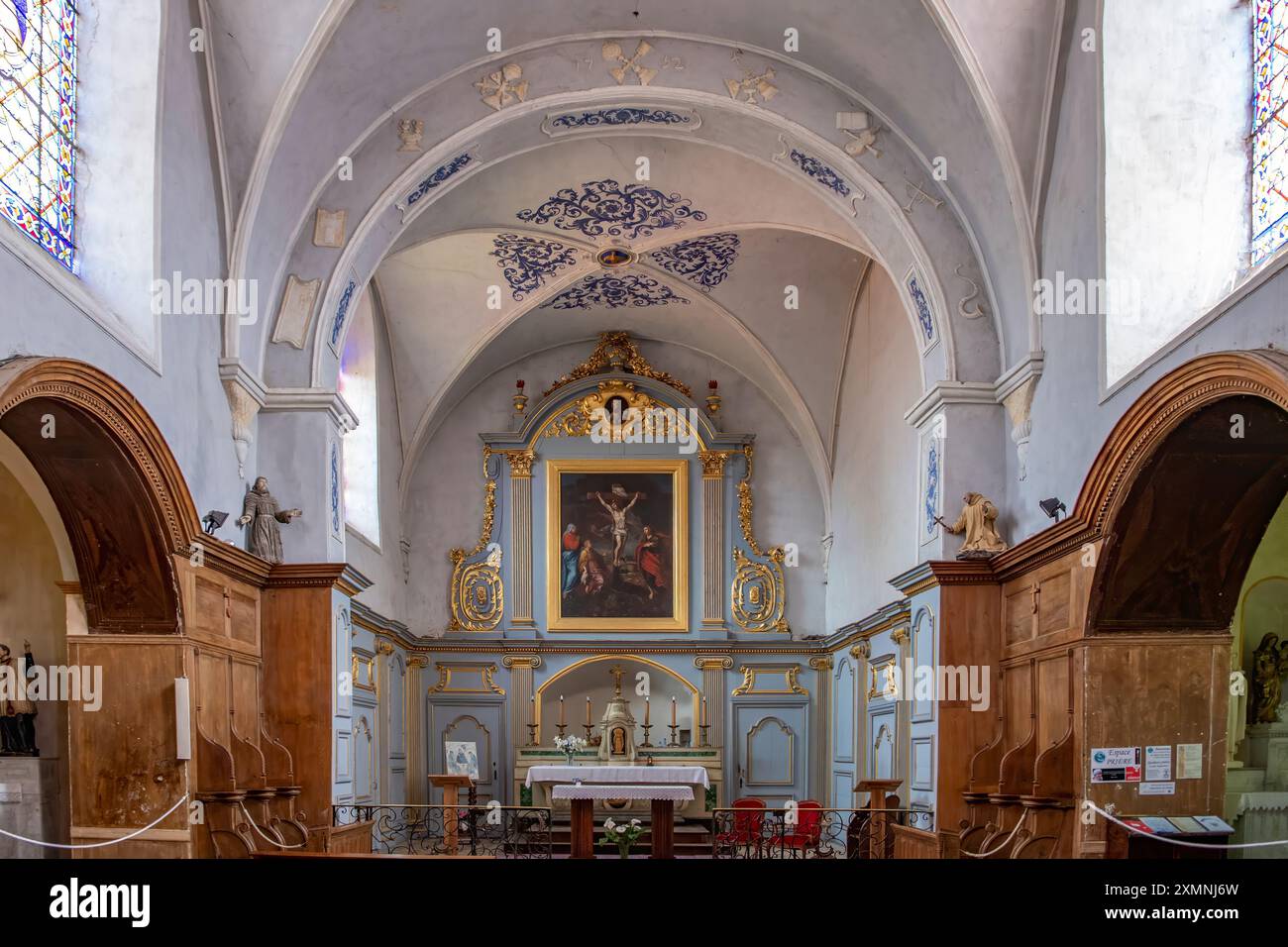 In der Kapelle Chartreuse de Sainte-Croix-en-Jarez, Loire, Frankreich Stockfoto