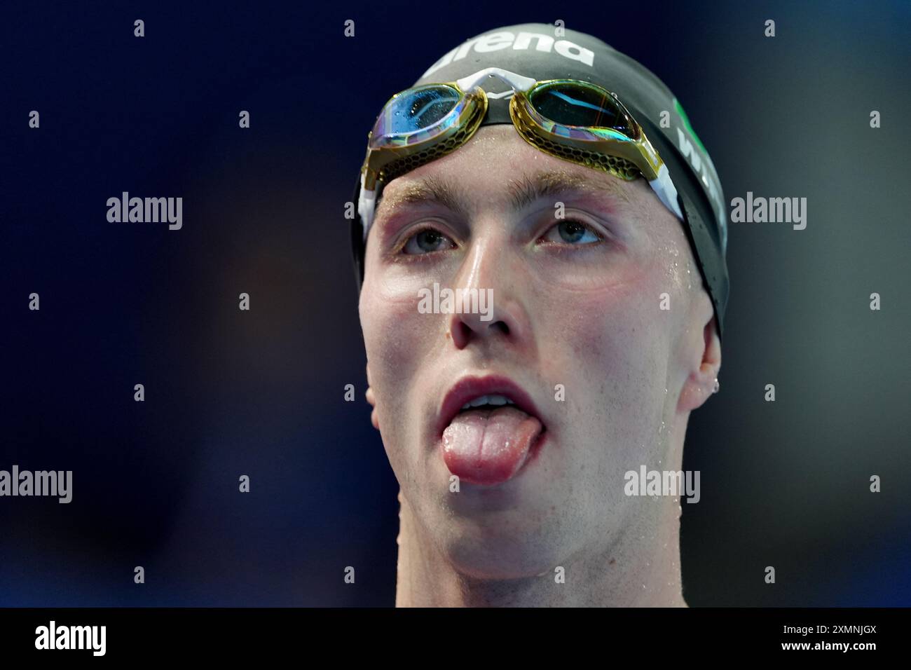 Daniel Wiffen, Irlands 800 m Freistil in der Pariser La Defense Arena am dritten Tag der Olympischen Spiele 2024 in Frankreich. Bilddatum: Montag, 29. Juli 2024. Stockfoto