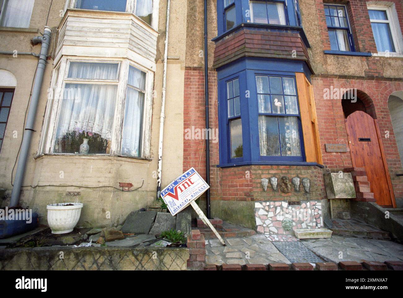 Hastings Housing Estate , West Sussex 29 April 1998 Foto von Roger Bamber Stockfoto