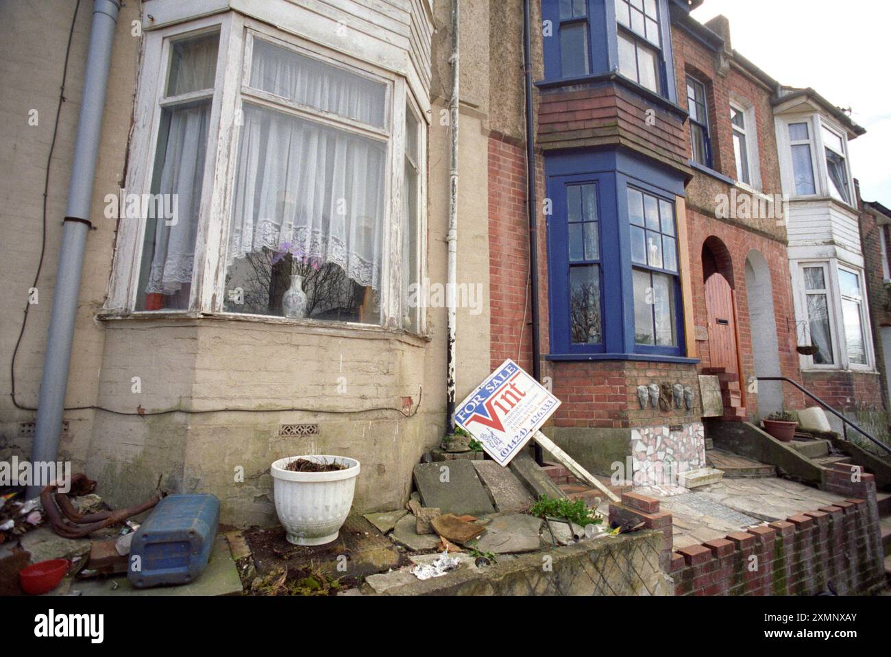 Hastings Housing Estate , West Sussex 29 April 1998 Foto von Roger Bamber Stockfoto